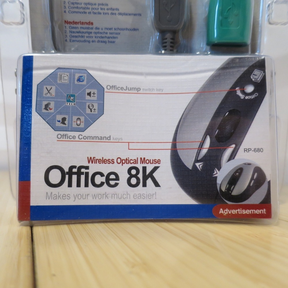 NOS A4 Tech MOP-28 USB & PS2 Mini Optical Notebook Mouse - Picture 6 of 7